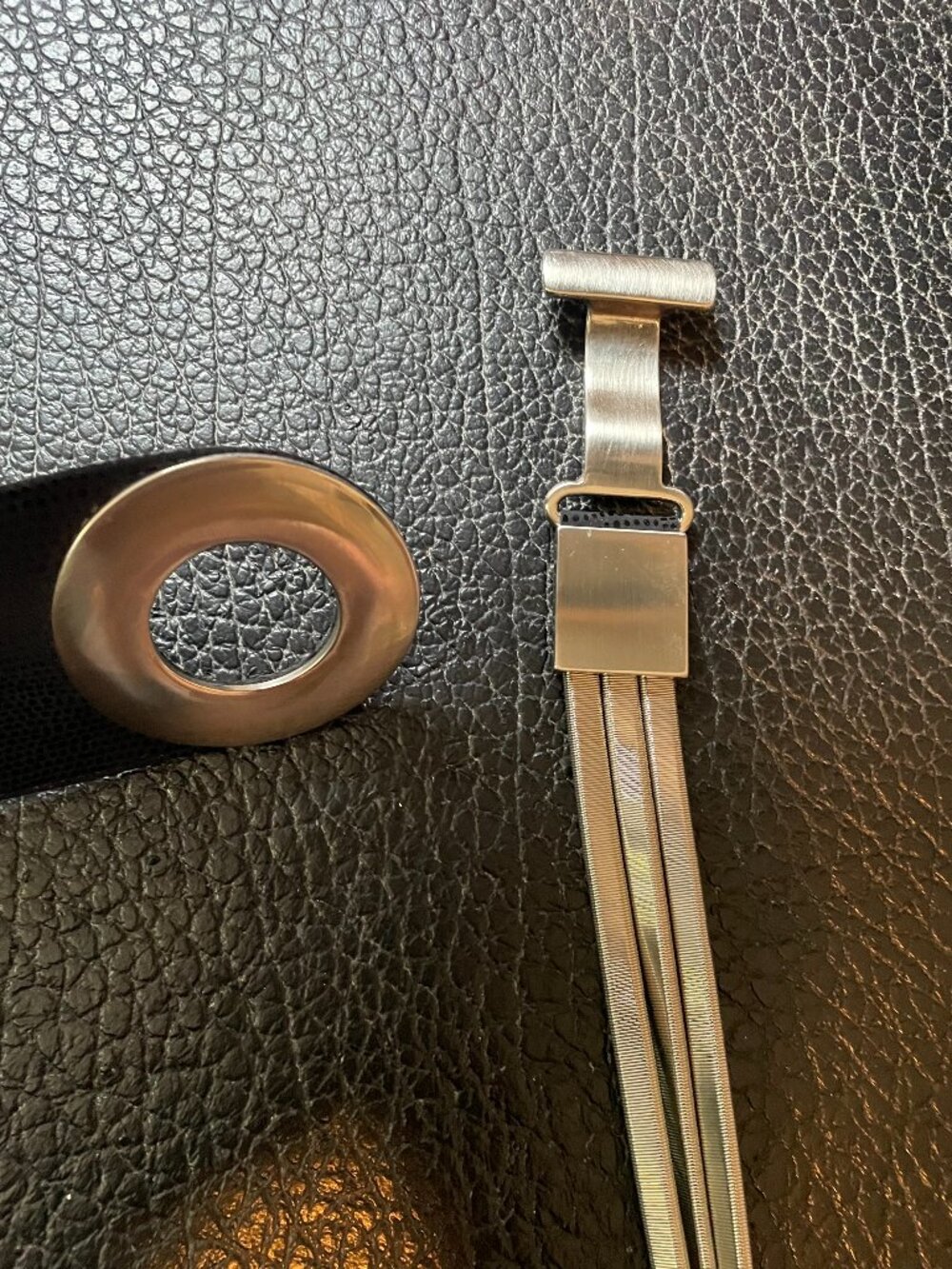 suzi roher metal springs and leather belt size M